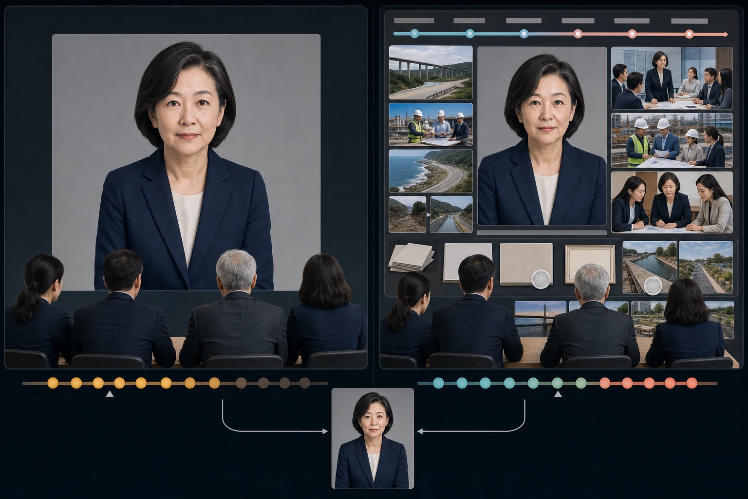 同一资深候选人在孤立头像和补入可核验履历案例后能力评价变化
