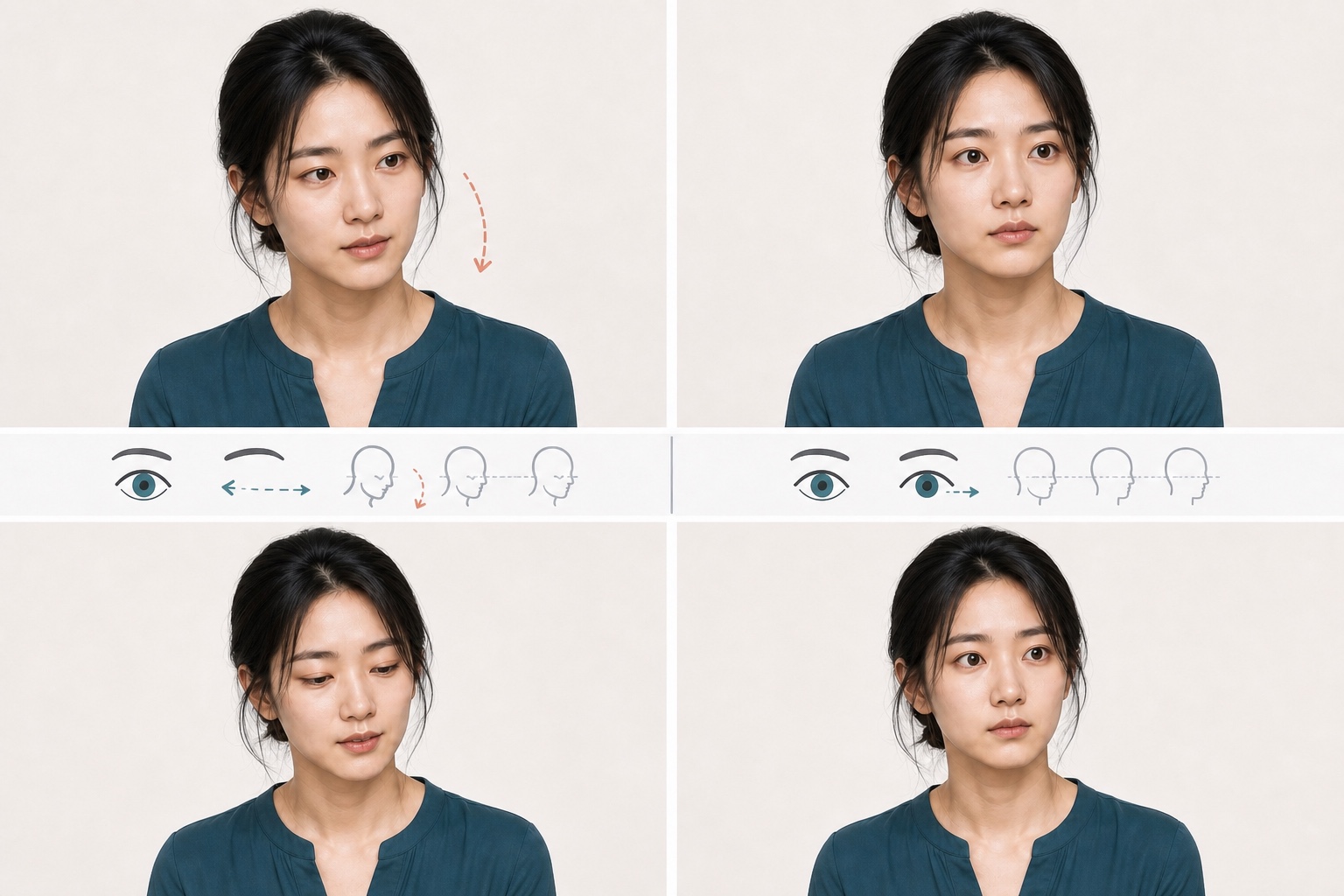倾听者自然短点头眉闪与僵硬持续睁眼的互动对照