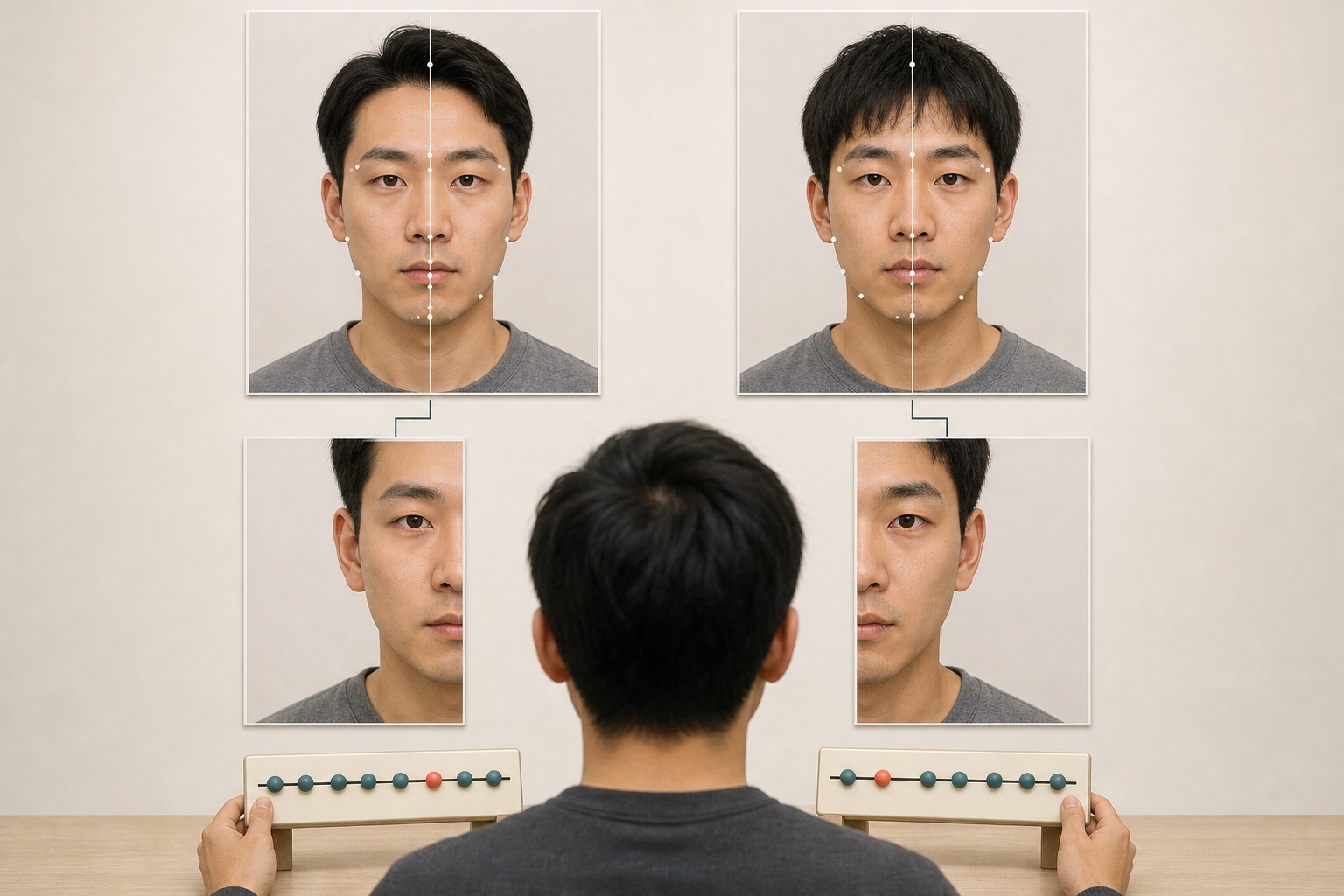 全脸对称关系与半脸中其他形状协变量的实验对比