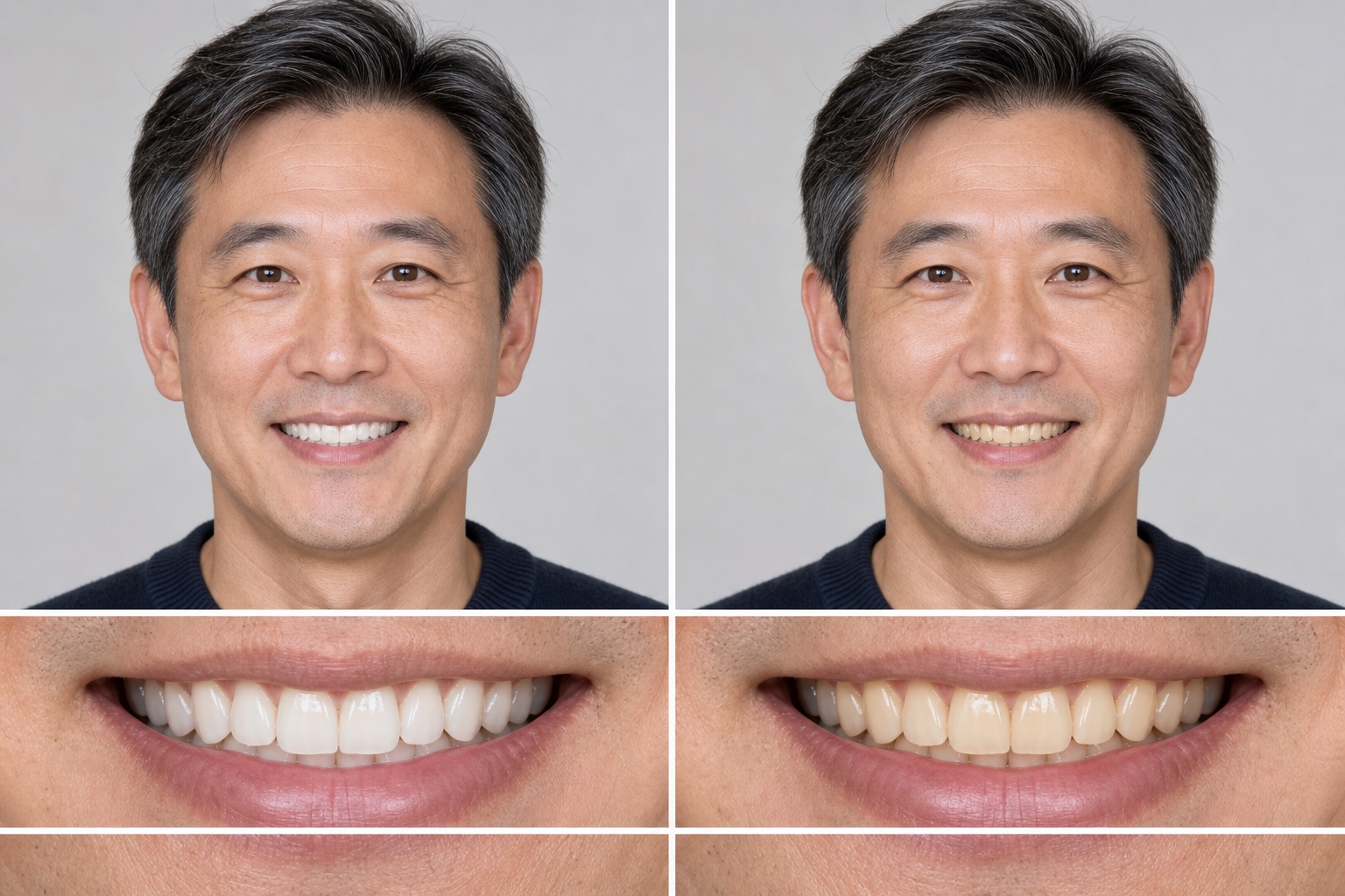 同一成年面孔只改变牙齿明暗与暖度的年龄线索实验